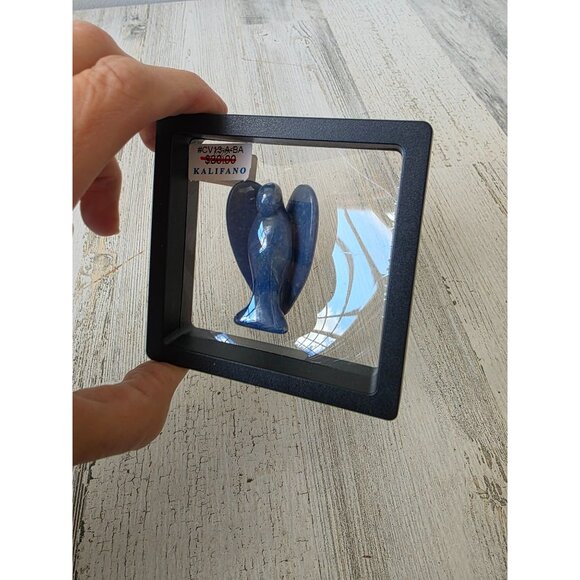 Kalifano blue adventure anxiety angel crystal stone statue figurine - Picture 5 of 5